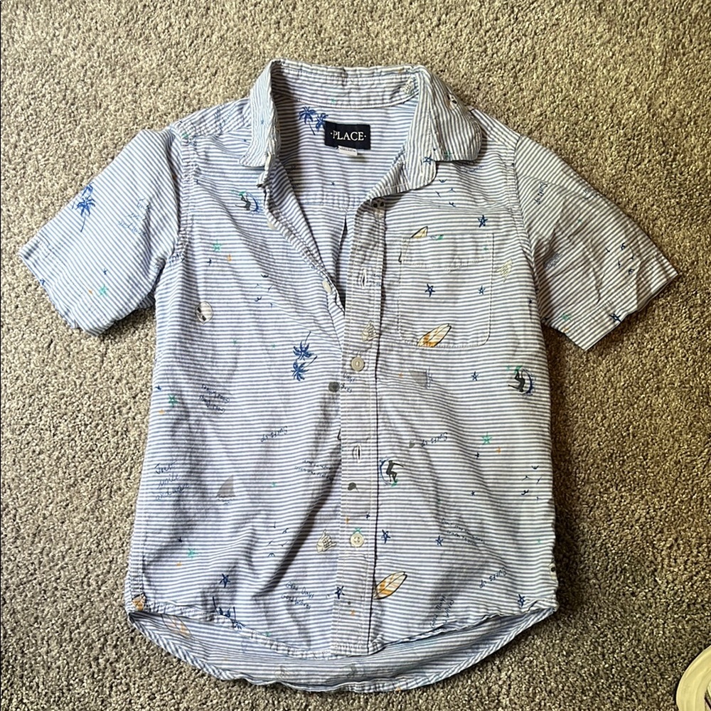Children’s Place Kids Blue Striped Shirt